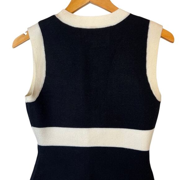 Anthropologie BodyCon Knit Dress in Black & White Women's Small - Picture 6 of 11